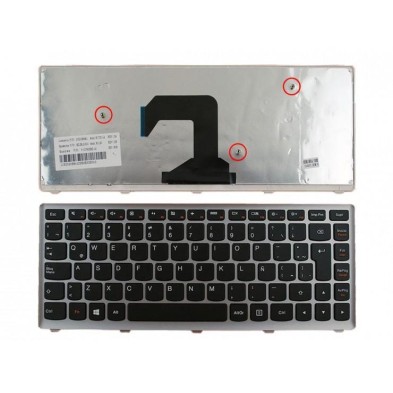 TECLADO PARA PORTATIL LENOVO | U410 | CON MARCO | PLATA