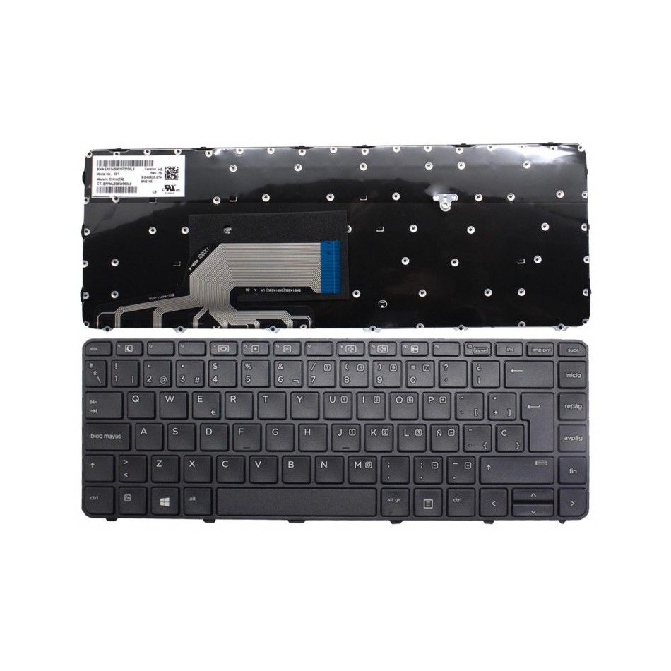 TECLADO PARA PORTÁTIL HP | PROBOOK | 430 G3 | 430 G4 | 640 G2 | 822338-001 | CON MARCO | NEGRO