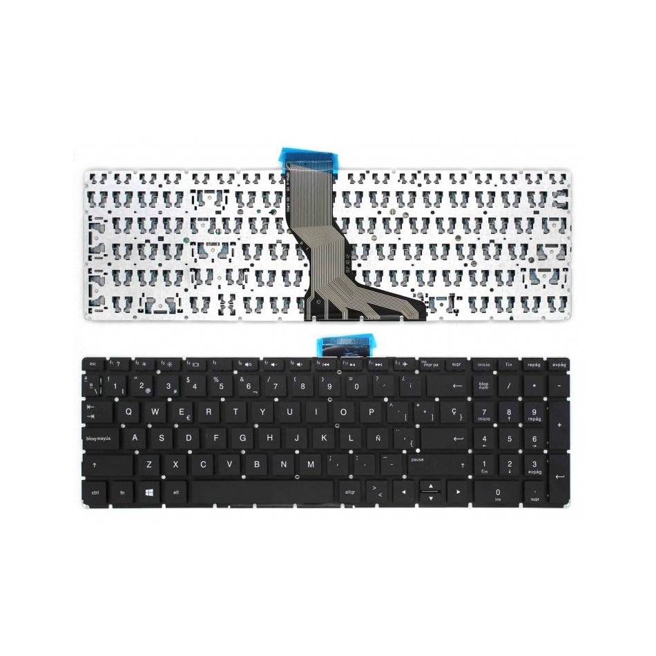 TECLADO PARA PORTÁTIL HP | 15-BS | 15-BW021NS | 15-BW021NV | 9Z.NE1BW.101 | SIN MARCO | NEGRO | (INTRO PEQUEÑO)