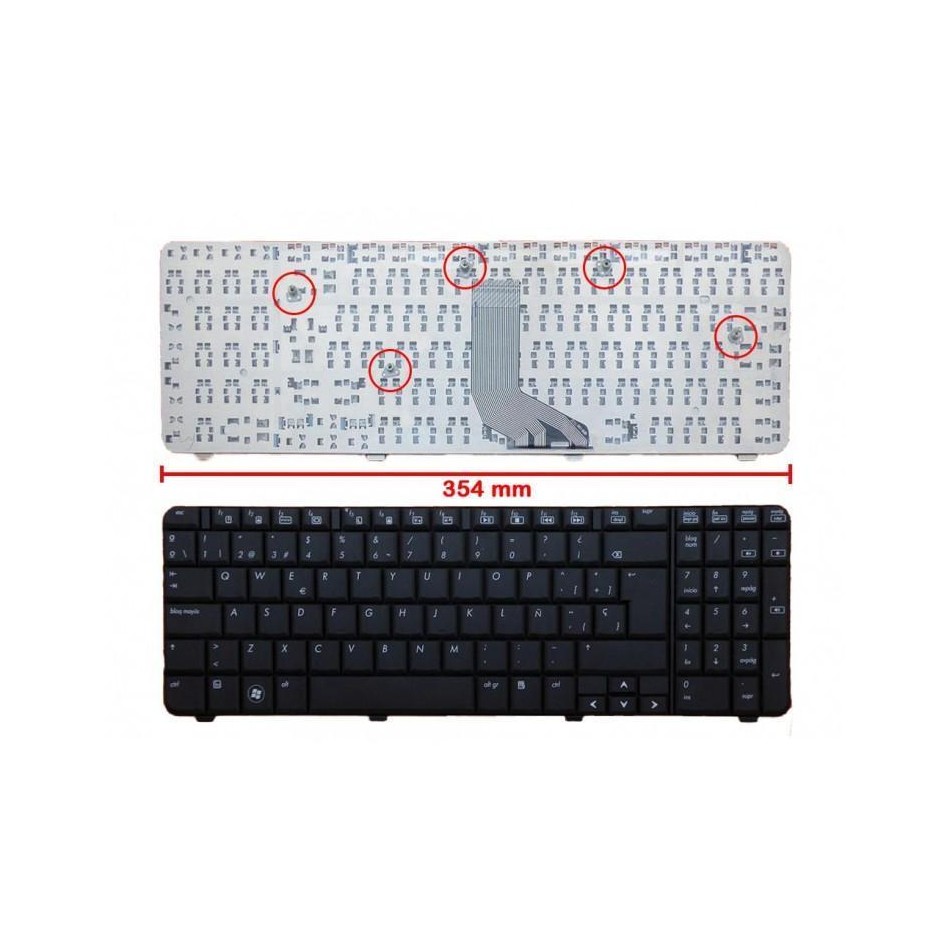 TECLADO PARA PORTÁTIL HP | COMPAQ | PRESARIO | CQ61 | G61 | V108346ES1 | AE0P6P00310 | SIN MARCO | NEGRO