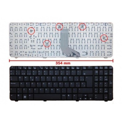 TECLADO PARA PORTÁTIL HP | COMPAQ | PRESARIO | CQ61 | G61 | V108346ES1 | AE0P6P00310 | SIN MARCO | NEGRO