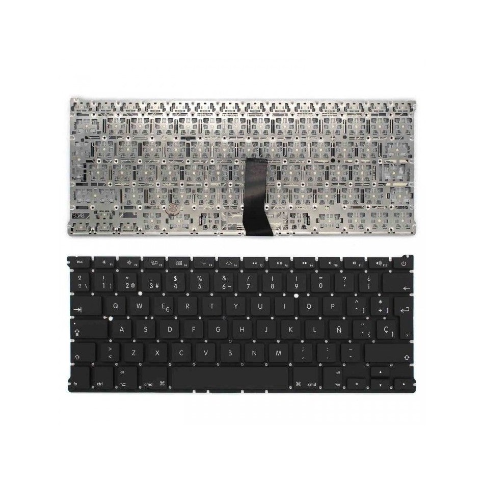 TECLADO PARA PORTÁTIL APPLE | MACBOOK AIR 13" | A1466 | A1369 | MD760LL/A | MD761LL/A | A1466 | SIN MARCO | NEGRO