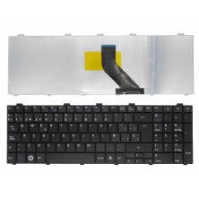 TECLADO PARA PORTÁTIL FUJITSU | LIFEBOOK | A530 | AH530 | AH531 | NH751 | AH512 | A512 | SIN MARCO | NEGRO