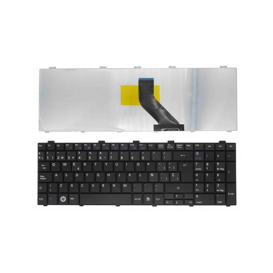 TECLADO PARA PORTÁTIL FUJITSU | LIFEBOOK | A530 | AH530 | AH531 | NH751 | AH512 | A512 | SIN MARCO | NEGRO