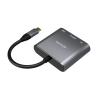 Conversor AISENS | USB-C a HDMI | USB-C Tipo A | USB 3.0 | 3 en 1 | 15cm | Gris