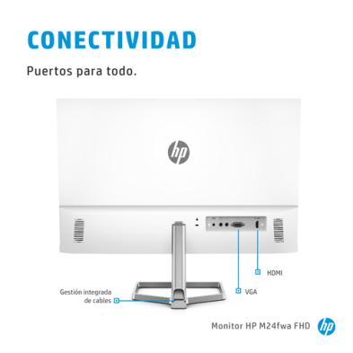 Monitor HP M24fwa | 23.8" | 1920 x 1080 | Full HD | LCD | HDMI | Plata - Blanco