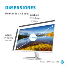 HP M24fwa 60,5 cm (23.8") 1920 x 1080 Pixeles Full HD LCD Plata, Blanco