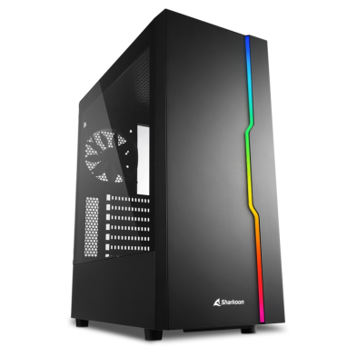 Caja PC Gaming Sharkoon RGB Slider | Midi Tower | USB 3.0 | ATX | Negro