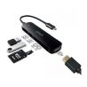 ADAPTADOR USB | NILOX | 5 IN 1 | DISPOSITIVOS | USB C - USB A - HDMI | NEGRO