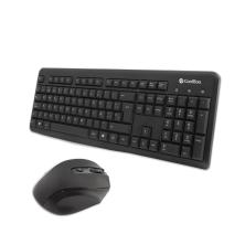 Combo Teclado + Ratón Inalámbrico CoolBox COO-KTR-02W | RF Inalámbrico | 1600 DPI | Negro