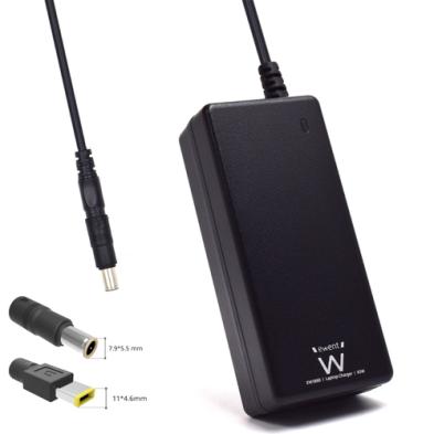 CARGADOR CON INVERSOR DE CORRIENTE | EWENT | 65W | EW3897 | INTERIOR | 2 CONECTORES | IBM | LENOVO | NEGRO