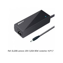 CARGADOR PARA PORTÁTIL | EIGHTT | 65W | LENOVO | 20V-3,25A 4,0*1,7