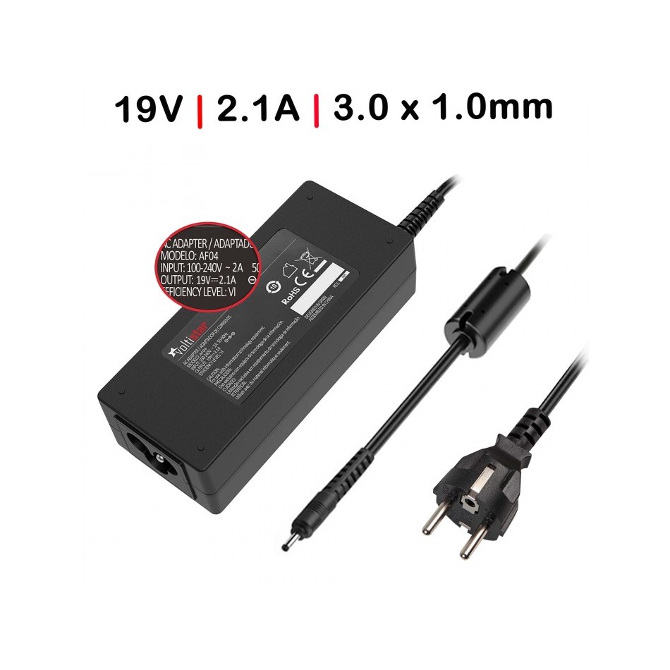 CARGADOR PARA PORTÁTIL | SAMSUNG | 19V | 2.1A | ASUS | NEGRO