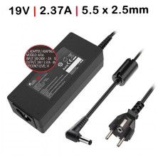 CARGADOR PARA PORTATIL | TOSHIBA | MINI | 45 W | 19V | 2.37A | 1.58A | NEGRO