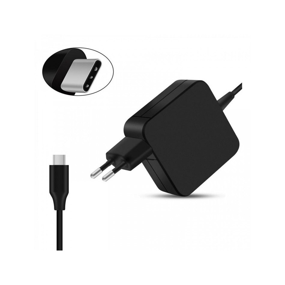 CARGADOR PARA PORTÁTIL | DELL | ASUS | LG | 45W | USB C | NEGRO