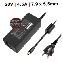 CARGADOR PARA PORTÁTIL | IBM | LENOVO | 20V | 4.5A | 90W | NEGRO