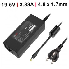 CARGADOR PARA PORTÁTIL | HP | 65 W | 19.5V | 3.33A | ENVY 6 | 6-1003TU | 13-1000 | NEGRO