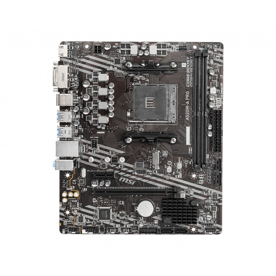 MSI A520M-A PRO placa base AMD A520 Zócalo AM4 micro ATX