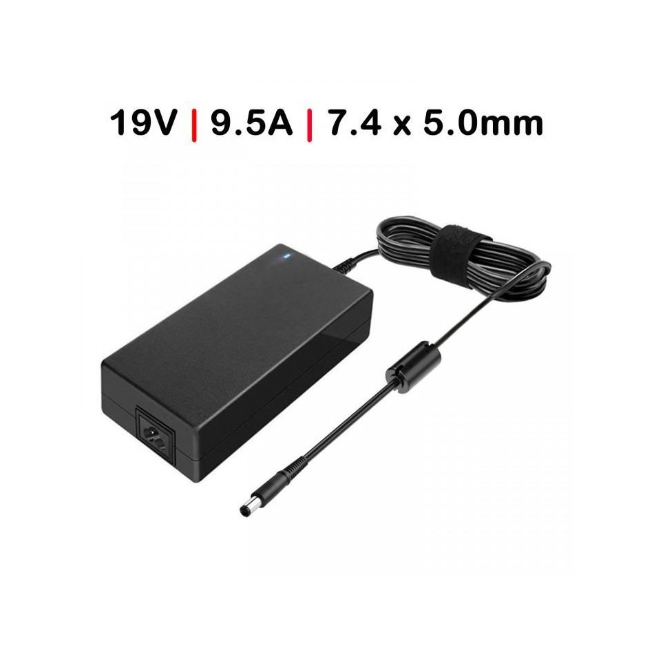 CARGADOR PARA PORTÁTIL | HP | 180W | COMPAQ  | PAVILION | ELITEBOOK | PRESARIO | 19V | 9.5A | NEGRO