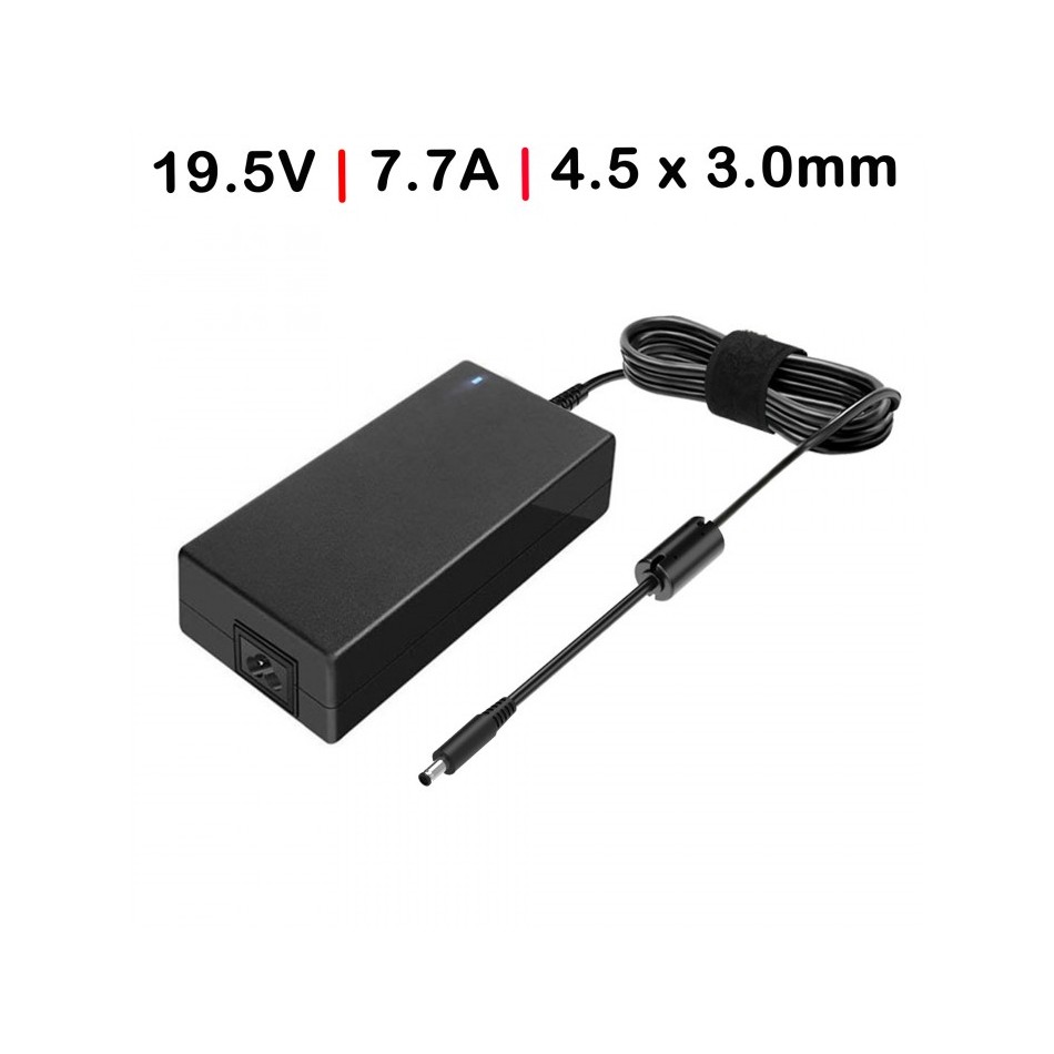 CARGADOR PARA PORTÁTIL | DELL | 150W | GAMING | XPS 15 | PRECISION | 19.5V | 7.7A | NEGRO