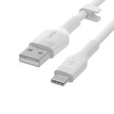 Belkin BOOST↑CHARGE Flex cable USB 3 m USB 2.0 USB A USB C Blanco