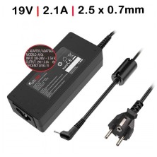 CARGADOR PARA PORTÁTIL | ASUS | 40 W | 19V | 2.1A | NEGRO