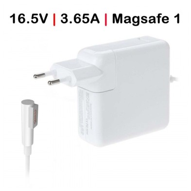 CARGADOR PARA PORTÁTIL | APPLE | MACBOOK | 60W | 16.5V | 3.65A | MAGSAFE 1 | BLANCO