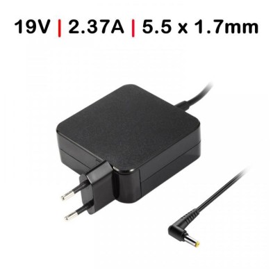 CARGADOR PARA ACER | ASPIRE | 45 W | 19V | 2.37A | E5 | E5-422 SERIES | ADP-45HE B | PARED | NEGRO