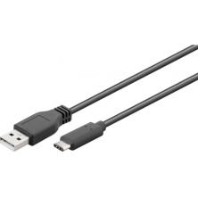 Goobay Cable USB 2.0 USB C/USB A 1 m Negro