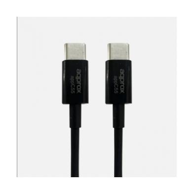 CABLE USB 2.0 | APPROX | DISPOSITIVOS | USB C - USB C | NEGRO | 1M