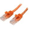 CABLE DE RED| STARTECH | CAT5E | ETHERNET | RJ45 | SIN ENGANCHES | NARANJA | 0.5M