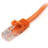 CABLE DE RED| STARTECH | CAT5E | ETHERNET | RJ45 | SIN ENGANCHES | NARANJA | 0.5M