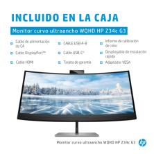 HP Z34c G3 86,4 cm (34") 3440 x 1440 Pixeles UltraWide Quad HD LED Negro, Plata