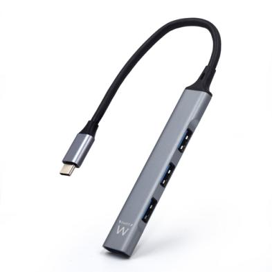 ADAPTADOR | EWENT | INTERFAZ USB 3.2 GEN 1 | USB TIPO-C | GRIS | PLATA