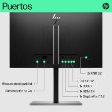 HP E-Series E22 G5 54,6 cm (21.5") 1920 x 1080 Pixeles Full HD LED Negro, Plata
