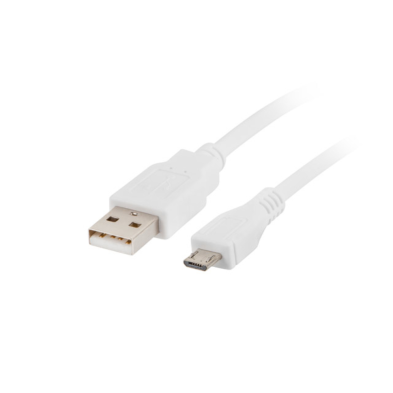 CABLE USB 2.0 | LANBERG | DISPOSITIVOS | MICRO USB - USB A | BLANCO | 1M