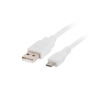 CABLE USB 2.0 | LANBERG | DISPOSITIVOS | MICRO USB - USB A | BLANCO | 1M
