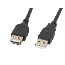 CABLE ALARGADOR USB 2.0 | LANBERG | DISPOSITIVOS | USB A - USB A | NEGRO | 0.7M