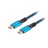 CABLE USB 4.0 | LANBERG | DISPOSITIVOS | USB C - USB C | AZUL | 1.2M