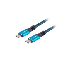 CABLE USB-C 4.0 LANBERG MACHO/MACHO 0.5M 100W 8K 30HZ NEGRO/AZUL