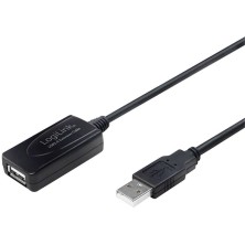 CABLE USB EXTENSOR | LOGILINK | DISPOSITIVOS | USB A - USB A 2.0 | NEGRO | 10M