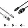 CABLES USB | SUBBLIM | PACK 2 CABLES | MICRO USB A - USB A | NEGRO | BLANCO | 1M