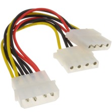 Cable Alimentación Gembird CC-PSU-1 | Molex 4-Pin | Multicolor | 15 cm