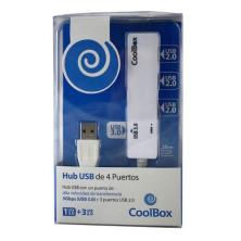 CoolBox COO-H413 hub de interfaz 5000 Mbit/s Blanco
