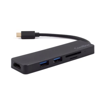 ADAPTADOR USB | COOLBOX | DISPOSITIVOS | USB 3.2 GEN 1 (3.1 GEN 1) | USB A - HDMI - SD | NEGRO