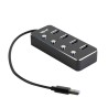 ADAPTADOR USB | IGGUAL | HUB 4 PUERTOS | DISPOSITIVOS | USB 3.1 | NEGRO