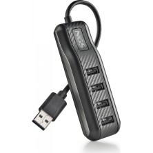 ADAPTADOR USB | NGS | HUB 4 PUERTOS | DISPOSITIVOS | USB A - USB A | NEGRO