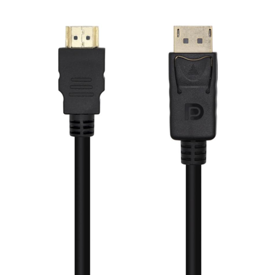 AISENS Cable Conversor DisplayPort A HDMI, DP/M-HDMI/M, Negro, 1.0m