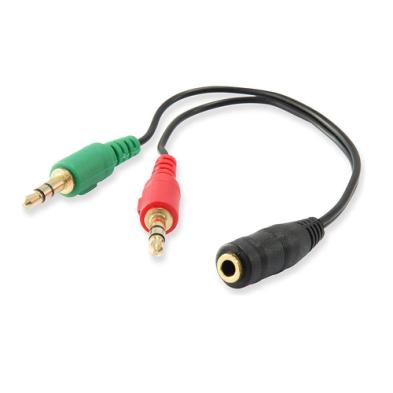 Cable de Audio Ewent EC1642 | 3,5mm 2 x 3.5mm | Negro, Verde, Rojo | 0,15 M