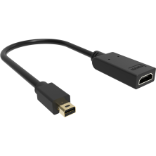Adaptador Cable de Vídeo Vision TC-MDPHDMI/BL | Mini DisplayPort - HDMI Tipo A (Estándar)  | Negro